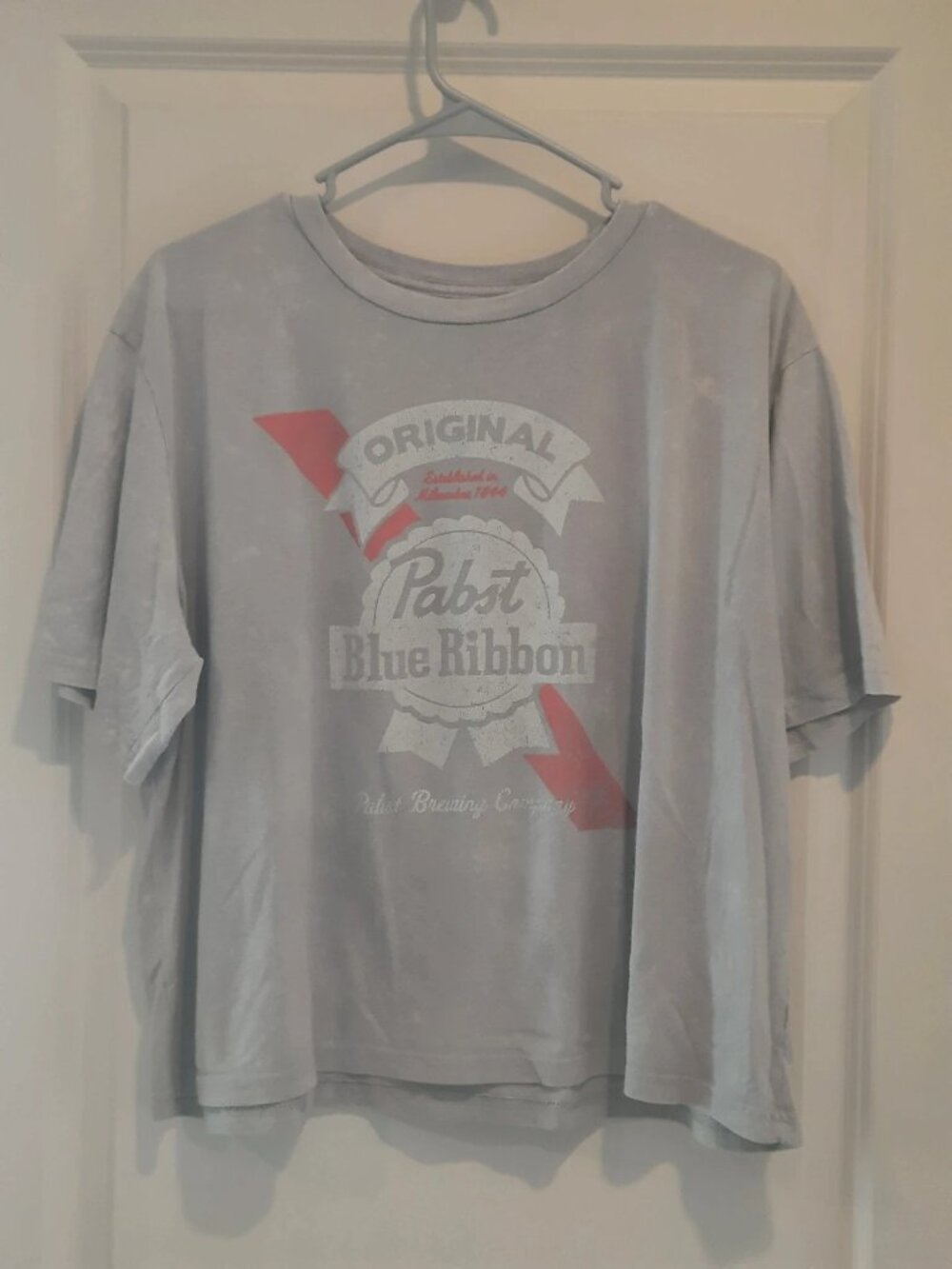 XL Pabst Blue Ribbon Cropped T-Shirt